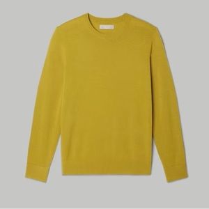 Everlane the cashmere crew yellow sweater, size XS